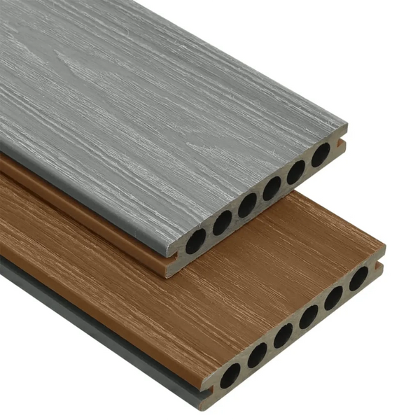 Listoni Decking WPC con Accessori Marroni e Grigi 16 m² 2,2 m 3070464
