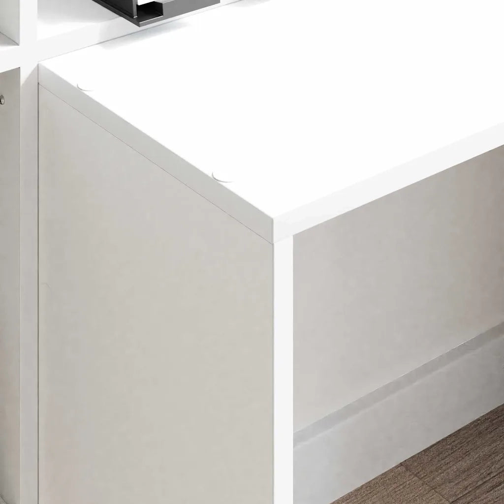 Scrivania Bianco 138,5 x 55 x 143 cm Legno multistrato 3337249