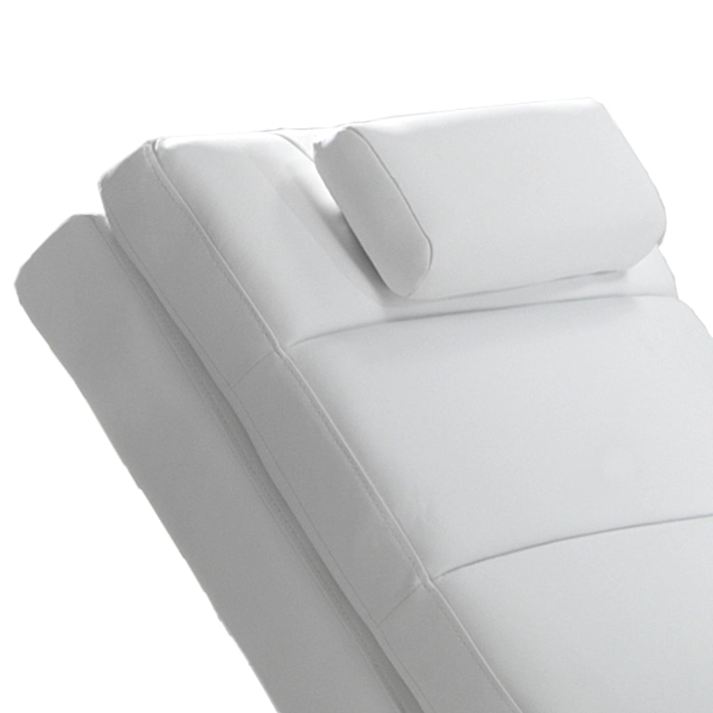 Chaise longue in pelle sintetica bianca cm H.85xL.62xP.172