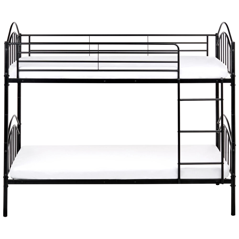 Letto a castello per bambini Camera dei bambini letto alto nero struttura in ferro 90 x 200 cm
