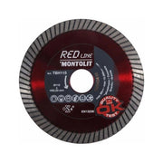 Montolit TBH115 Red Line Professional Disco Diamantato Corona Continua Turbo 115 mm Calcestruzzo e Granito Taglio Secco