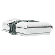 Letto singolo | Letto per adulti | Giroletto Bianco 75x190 cm in Legno Multistrato