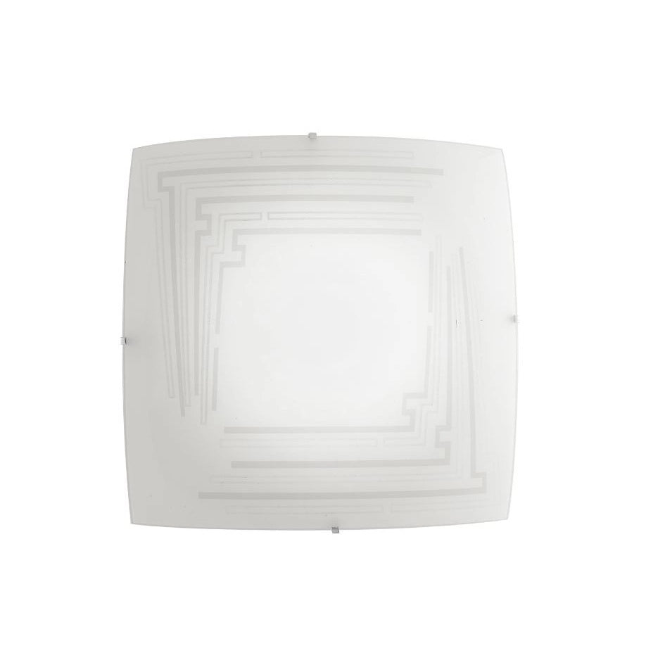 PLAFONIERA CONCEPT 2XE27 30X30XH9,7CM A RIGHE.