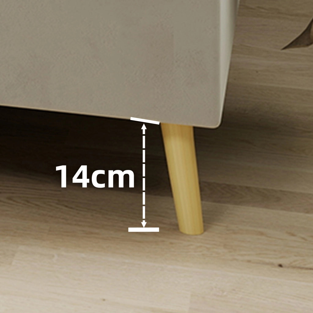 Letto per adulti 160 × 200 cm con struttura stabile, senza materasso, in tessuto e metallo, beige moderno