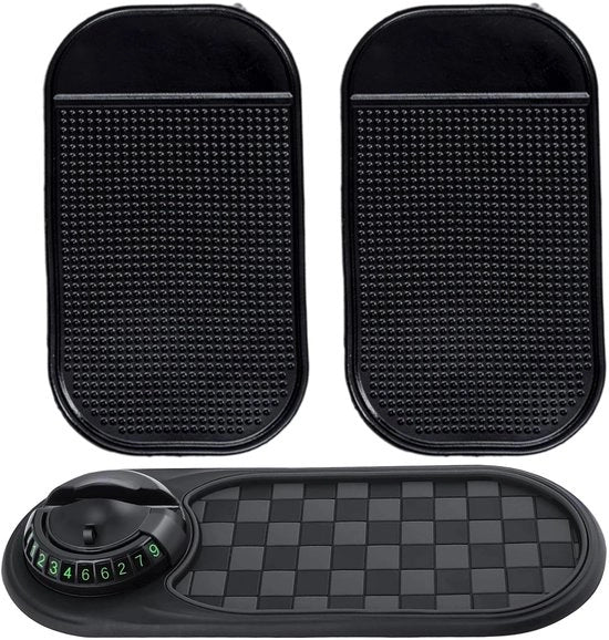 Pacchetto di 3 mattoncini antiscivolo per l'auto, mattoncino antiscivolo per holder di smartphone in auto, mattoncino antiscivolo per cruscotto, tappetino di silicone per tenere ferme chiavi, occhiali da sole e monete