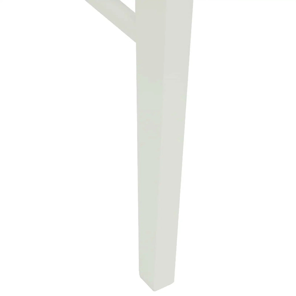 Sedia da pranzo 2 pcs Bianco e Naturale Legno di gomma solido