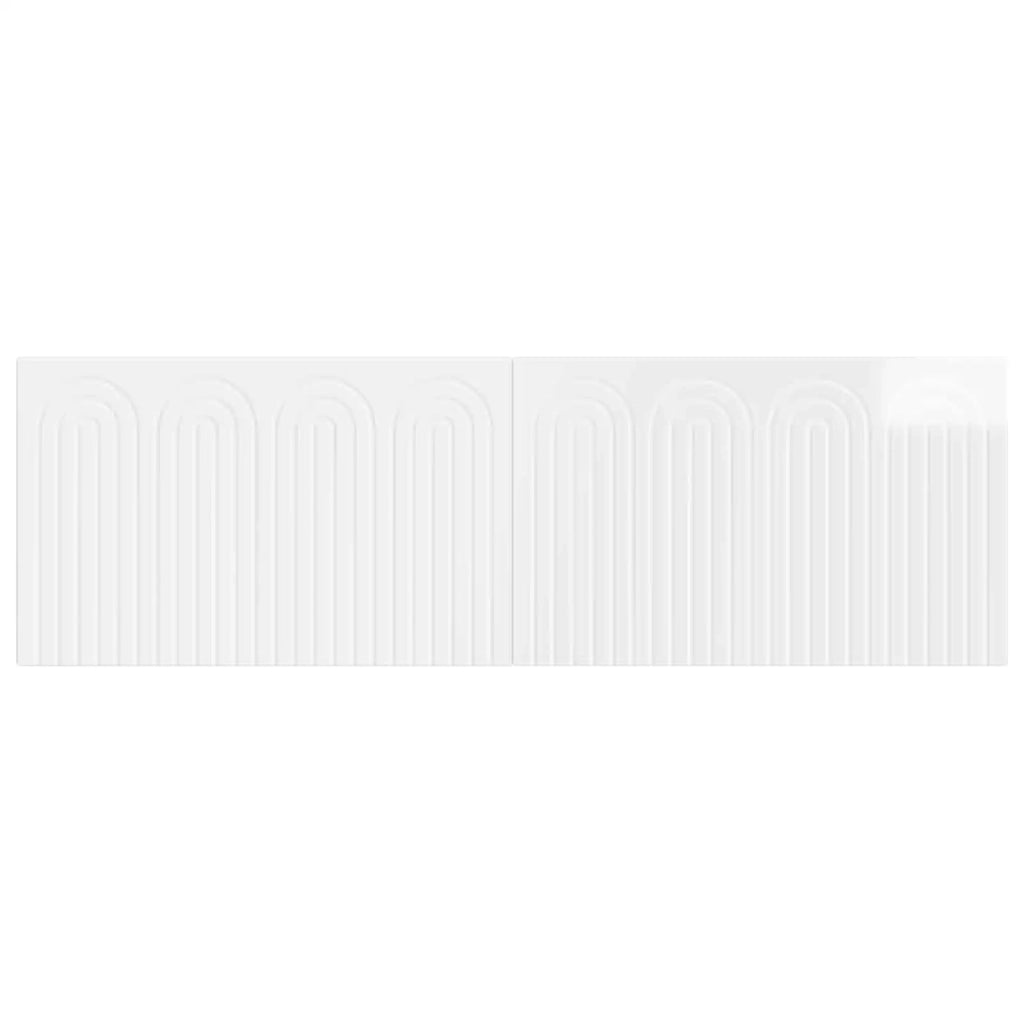 Testiera da Muro ALKMAAR Bianco Lucido Legno ingegnerizzato 896289