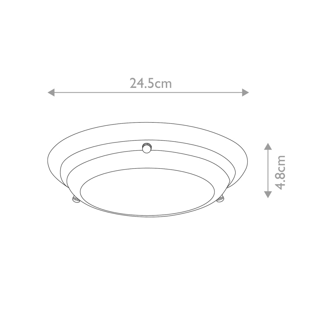 Plafoniera bagno Welland Elstead tonda 24,5cm LED 12W ottone