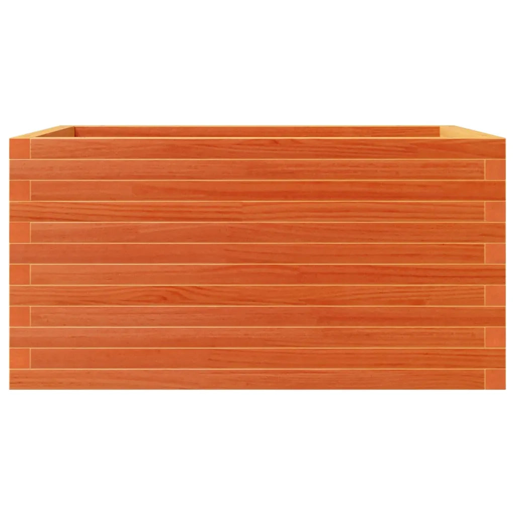 Fioriera | Cassetta per fiori | Vaso Giardino Marrone Cera 90x60x46 cm Legno Massello Pino
