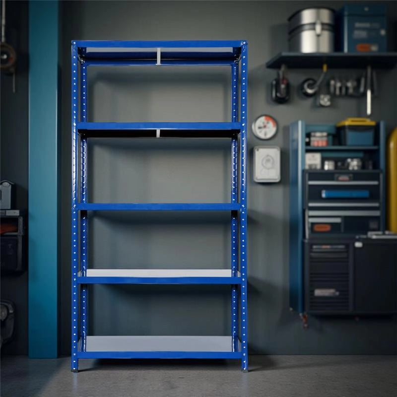 SCAFFALE IN METALLO BLU ETTORE KIT BULLONI 100 X 40 X H 187 CM 5 RIPIANI
