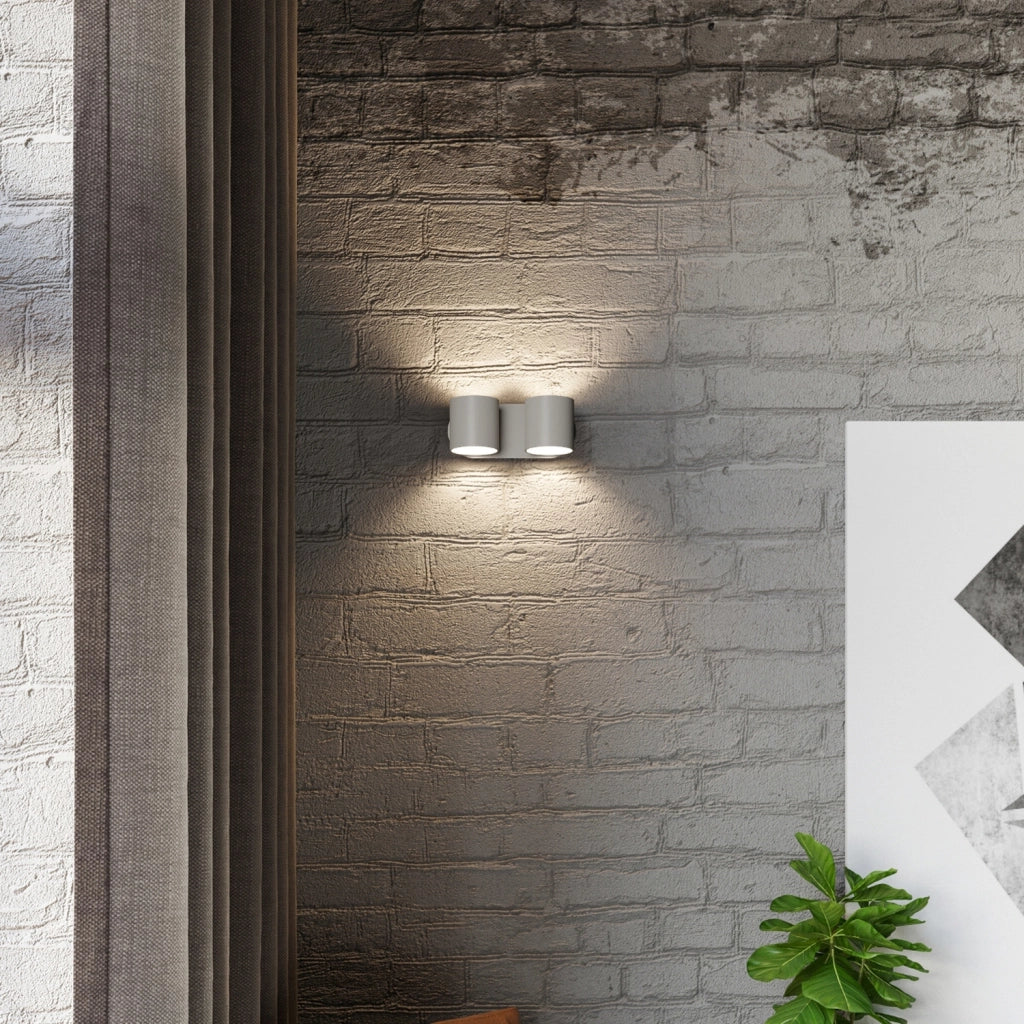 Applique RONDEO 2 Pure Lume grigia alluminio 2xG9 interno