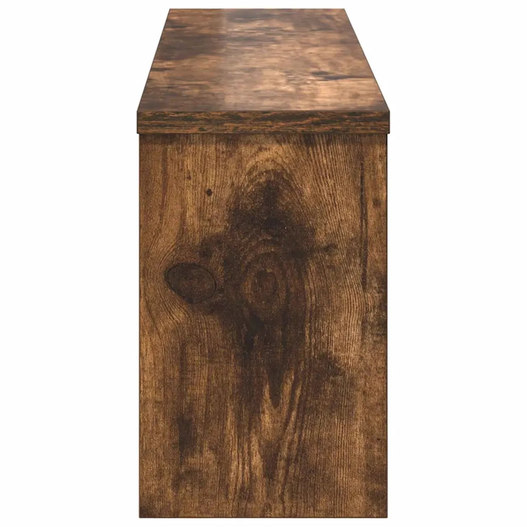 Appendiabiti a muro con lo scaffale Rovere fumé 75 x 16 x 26 cm 874319