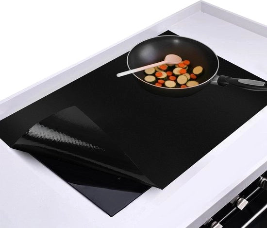 Mattea di protezione per piastra elettromagnetica resistente al calore, mattoncino antiaderente in silicone con protezione anticollisone 40x60 cm