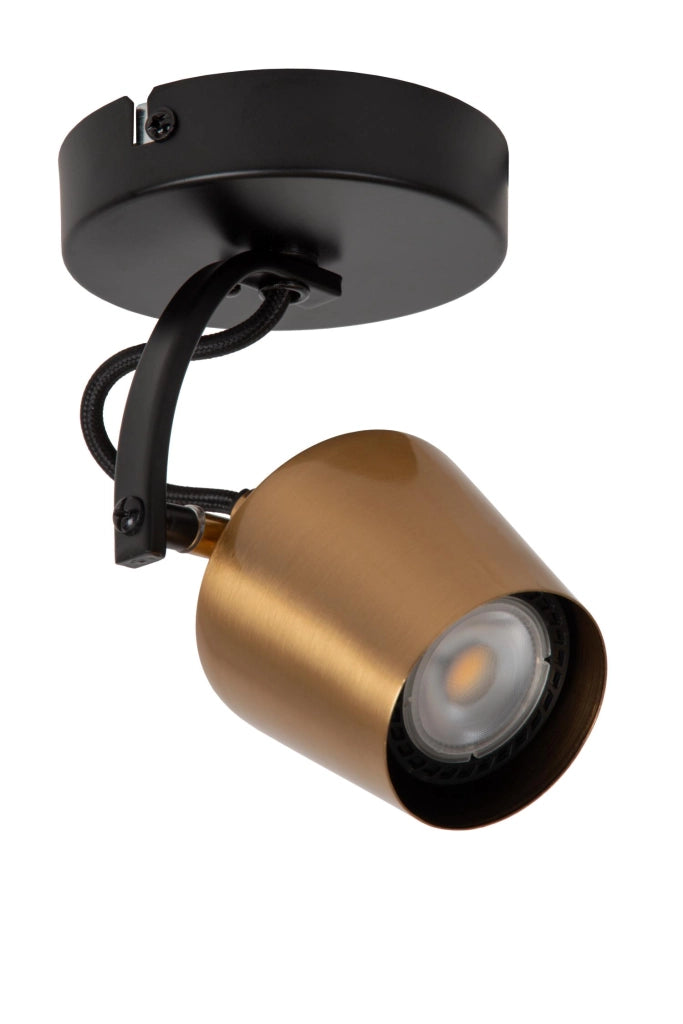 Faretto da soffitto EMILE 1xGU10 oro nero conico Lucide