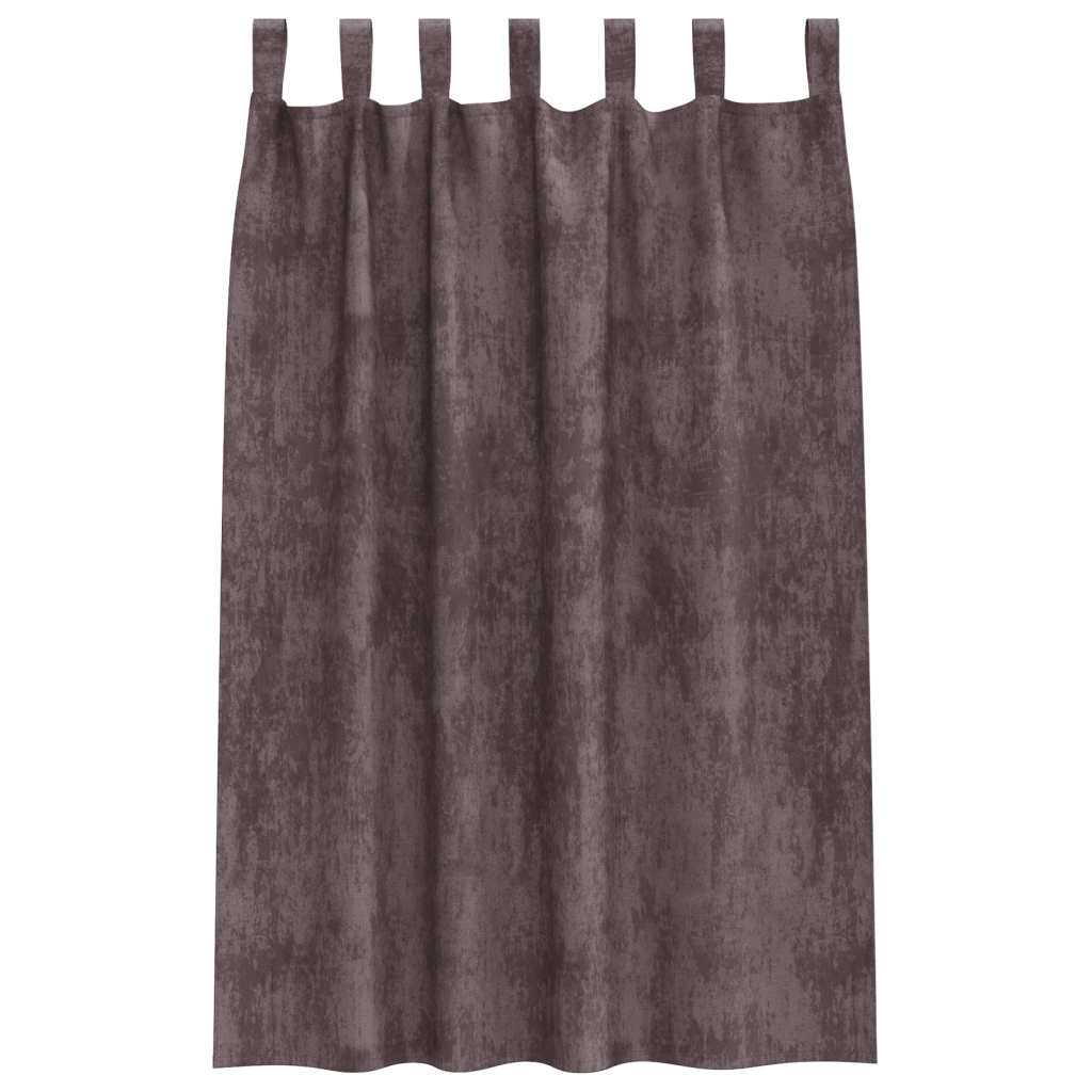 Tende 2 pcs con Passanti Marrone 175x140 cm