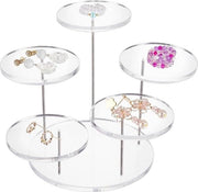 5 Livelli Display Riser in Acrilico - Display per Sierade per Mobili - Raccoglitore per Figurine di Azione Cupcake - Parfum - Display per Oggetti di Collezione