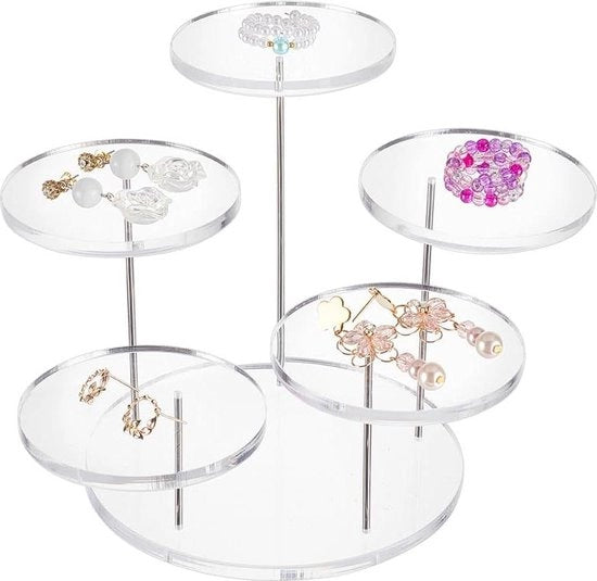 5 Livelli Display Riser in Acrilico - Display per Sierade per Mobili - Raccoglitore per Figurine di Azione Cupcake - Parfum - Display per Oggetti di Collezione