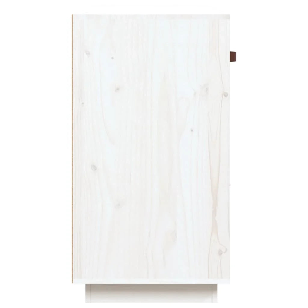 Buffet credenza cassettiera armadio mobile contenitore organizer per cucina soggiorno salotto 100 x 40 x 75 cm legno massello di pino bianco 02_0030170