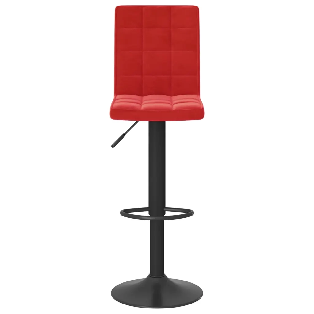 Sgabelli da Bar 2 pz Rosso Vino in Velluto 335769