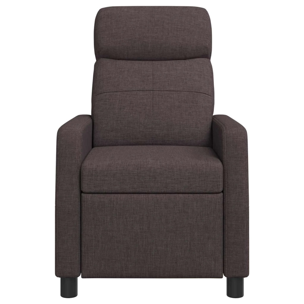 Divano Sedia-Poltrona reclinabile Marrone Scuro Tessuto 599277