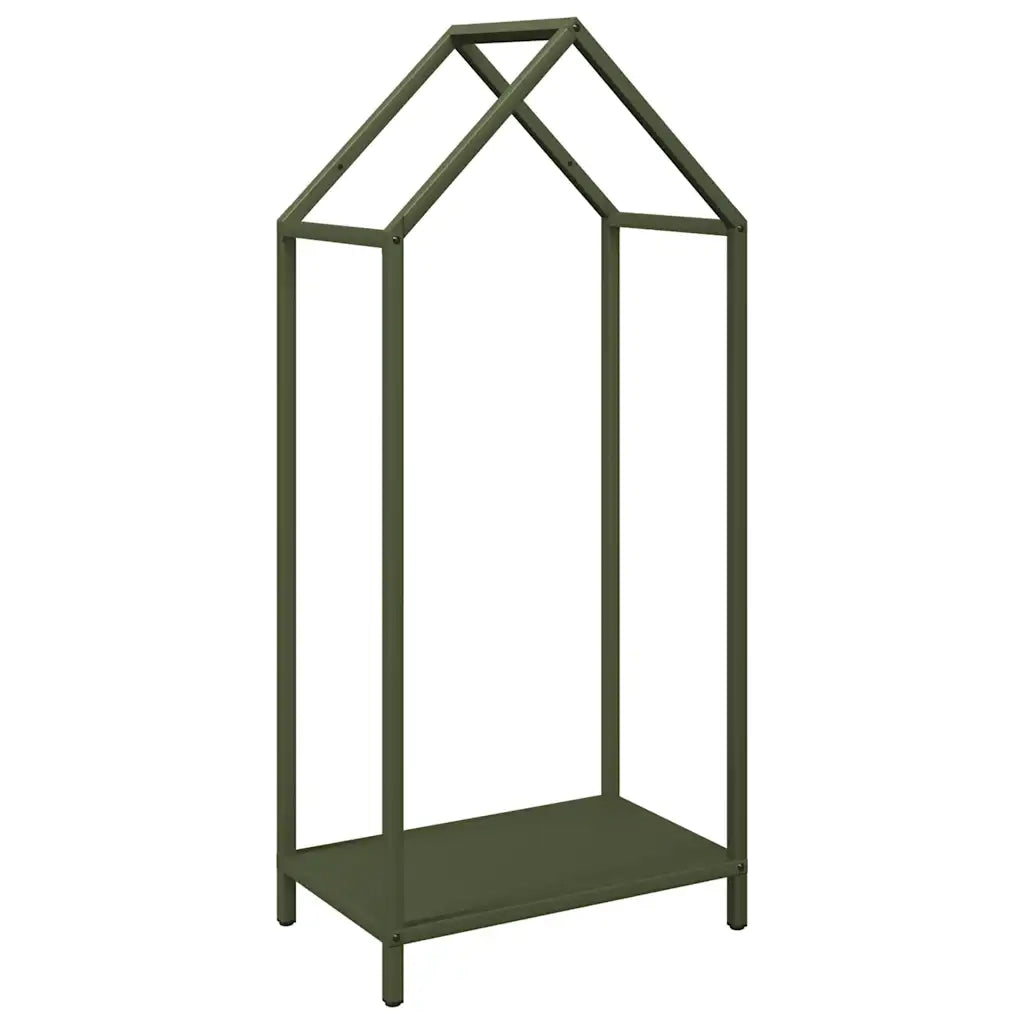 Rastrelliera per Legna da Ardere-Portalegna Verde Oliva 40x25x90 cm