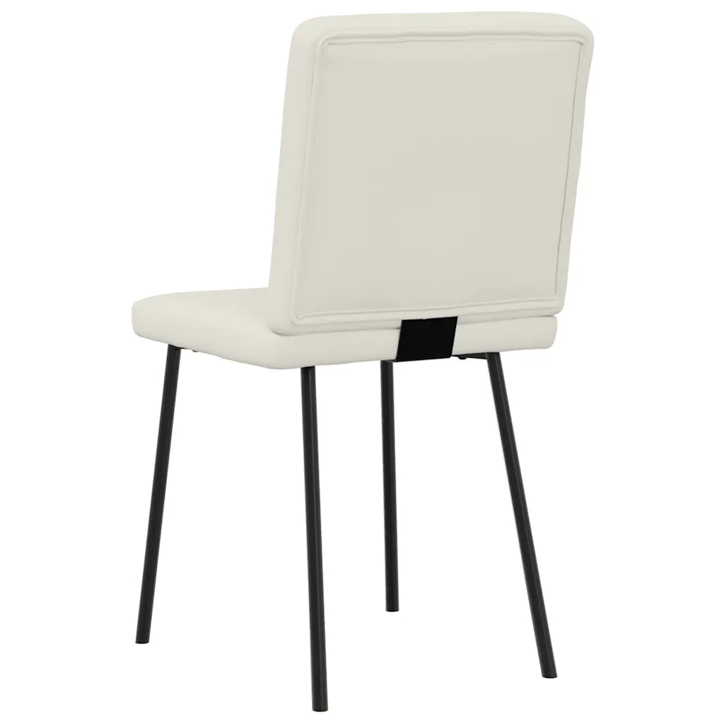 Sedie da Pranzo 2 pz Crema in Velluto 4101195