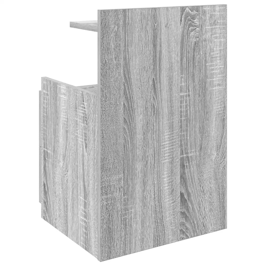 Comodini 2 pz con 2 cassetti Grigio Sonoma 40x36,5x62 cm 858643