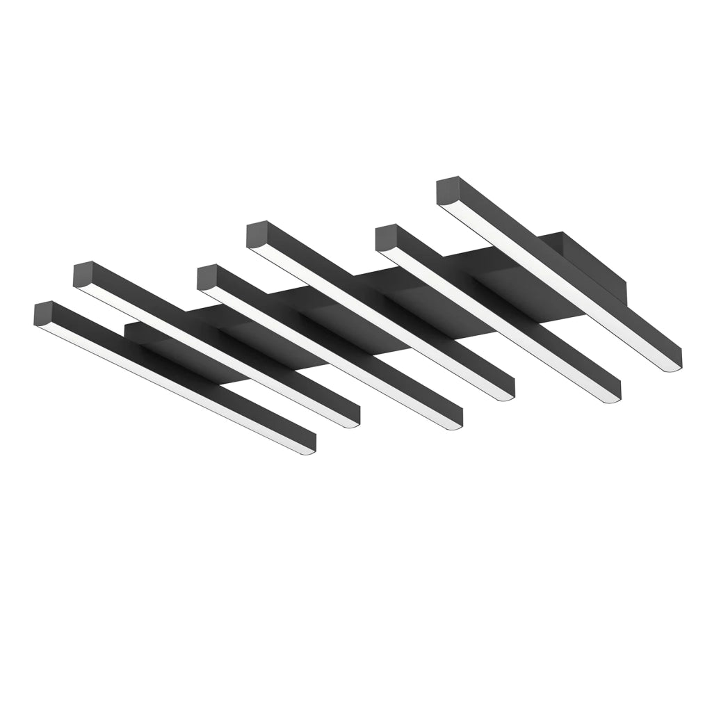 Plafoniera Minimal Padulari Alluminio Nero Luce Led Integrato 25,6W