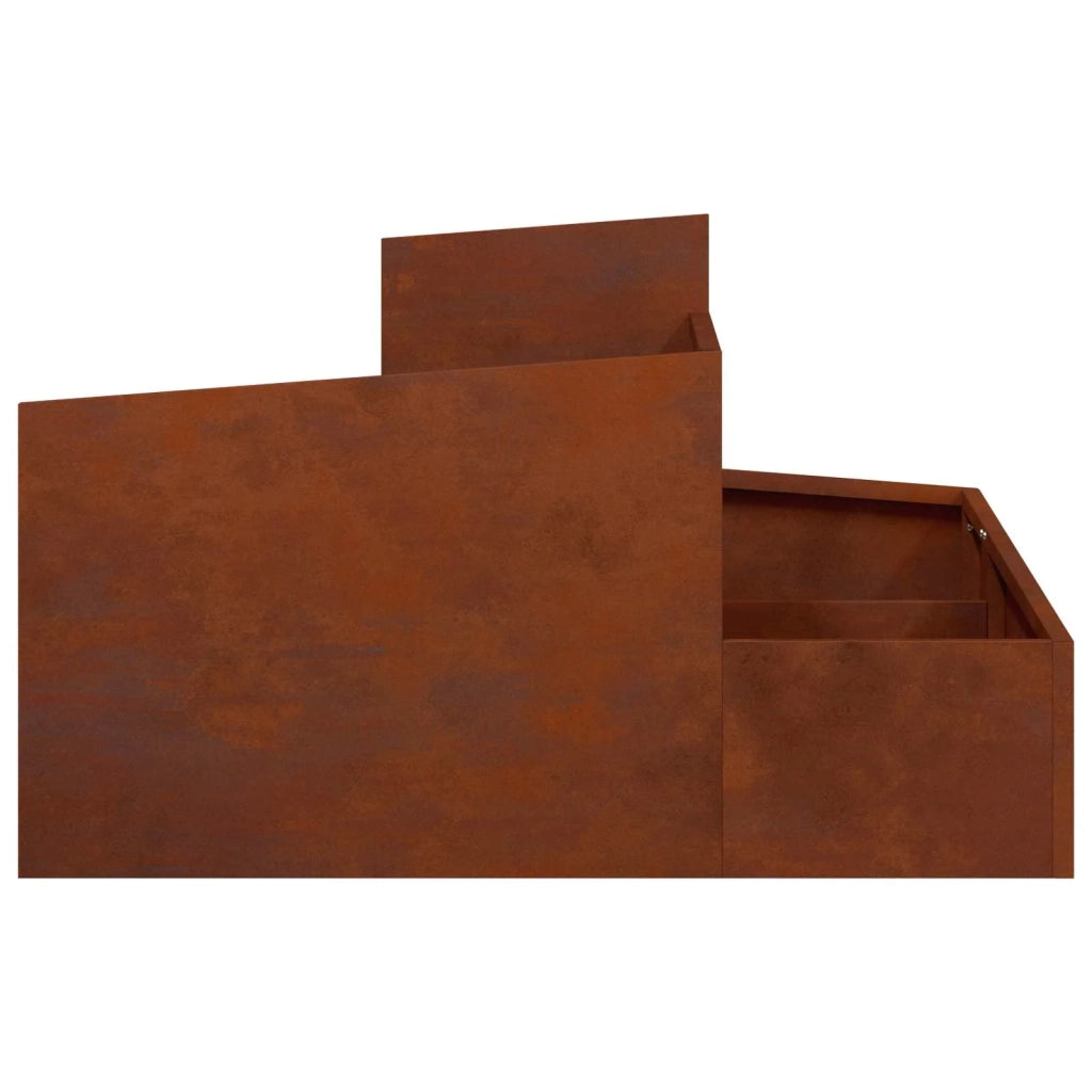 Fioriere | Cassetta per fiori | Vaso da giardino Marrone 80 x 80 x 50 cm