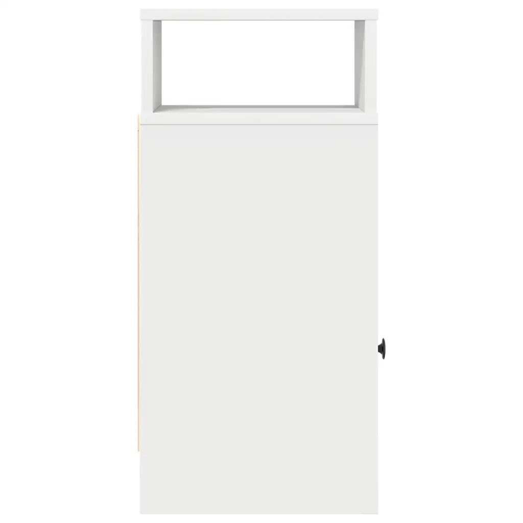 Comodino con Cassetto Bianco 25x31x66 cm