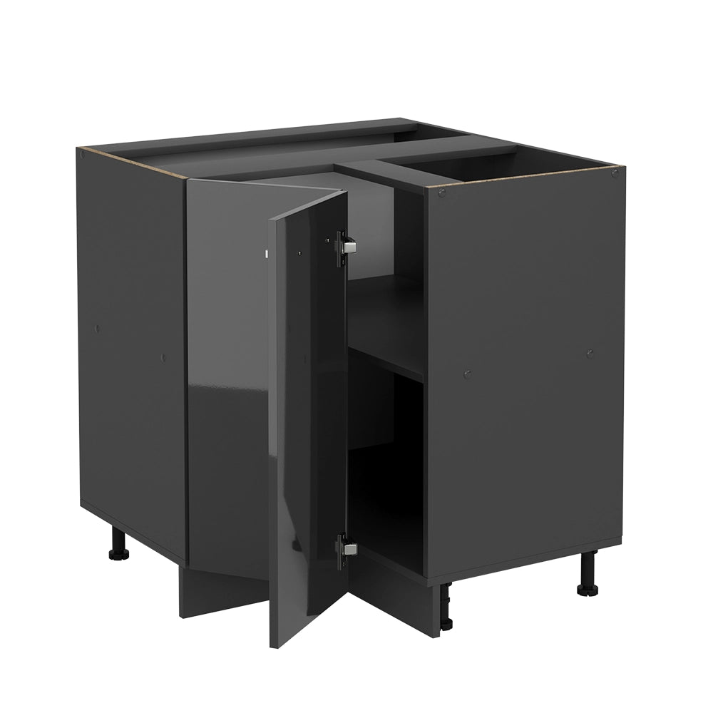 Mobile ad angolo cucina R-Line Antracite lucido/Antracite 75.6 cm senza piano di lavoro Vicco