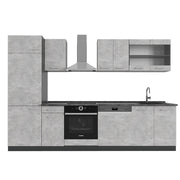 Vicco Cucina componibile Calcestruzzo/antracite 300 cm , PL Antracite