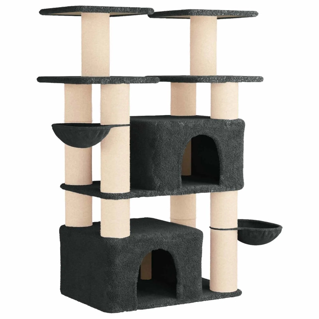 Albero per gatti con pali per graffiare in sisal 2 pz 147 cm 3422902