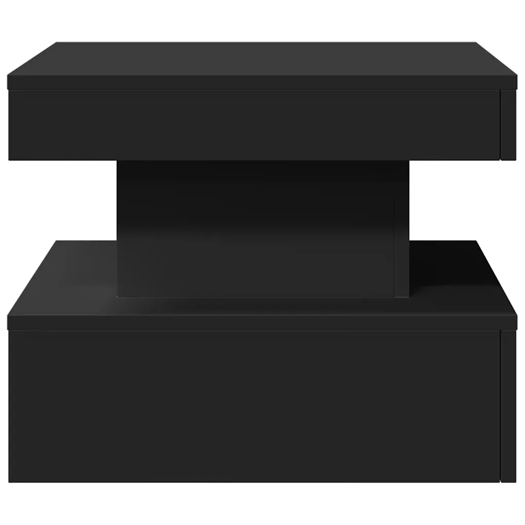 Tavolino da salotto | Tavolino da caff¨¨ | Tavolino da Soggiorno con Luci LED Nero 50x50x40 cm