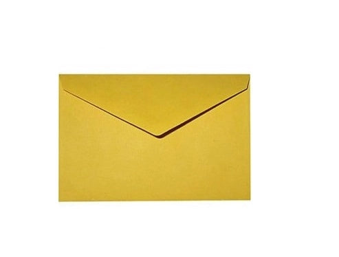 50 BUSTE DA LETTERA 12X18CM GIALLA CON BORDO GOMMATO