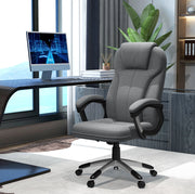 Sedia da ufficio ergonomica grigia regolabile con schienale alto