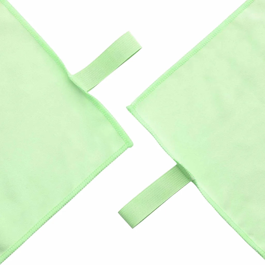 Set di Asciugamani Sportivi 3 pcs Verde Poliestere e poliammide