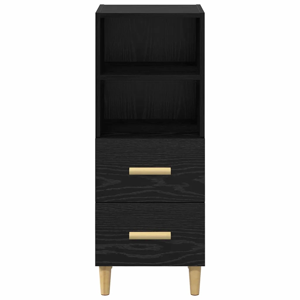 Credenza-Buffet-Armadio da cucina Rovere nero 34 x 34,5 x 90 cm Legno multistrato 303947