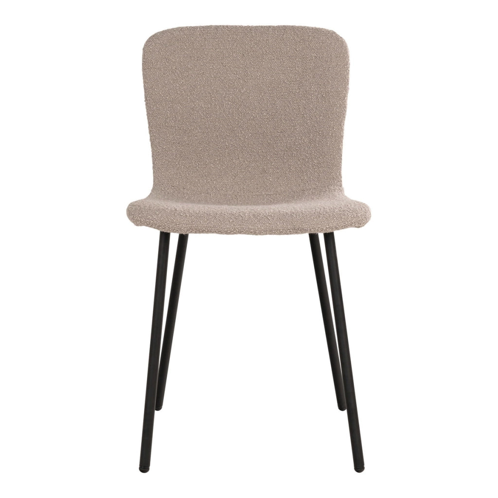 Set di 2 Sedie Halden, Beige, Tessuto, 52,5x44,5x76,5 cm