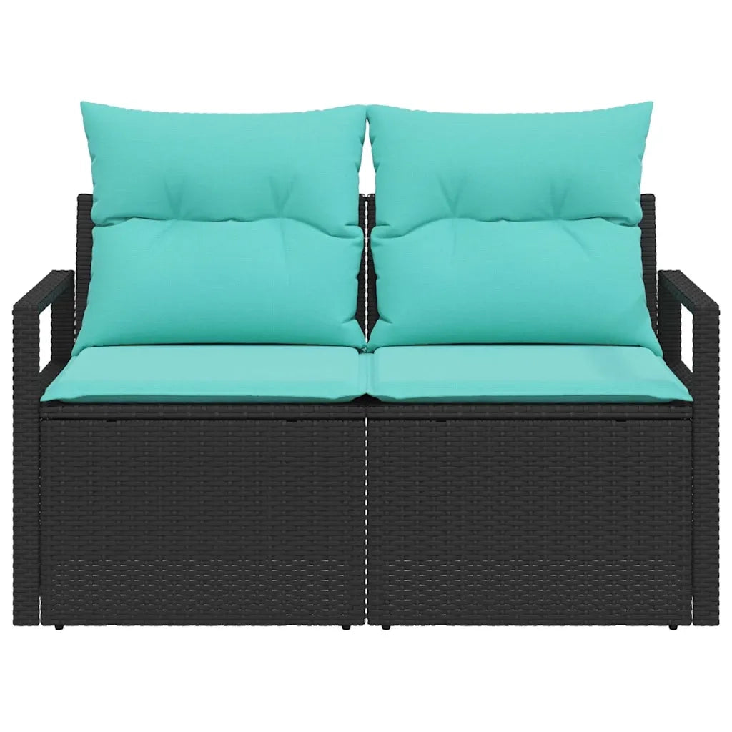 Divano da giardino con cuscino 120 x 62 x 69 cm. polyrattan