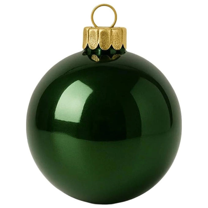 Decoris, Palline Natale Verde Pino, 3 cm, Plastica, Set 14 Pezzi
