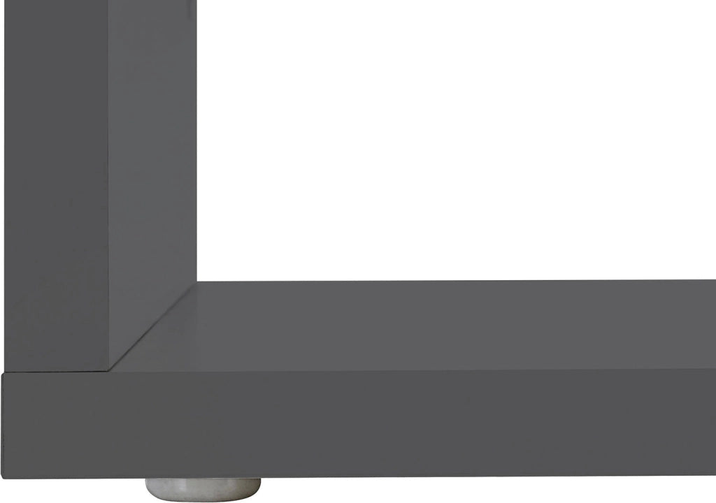 Tavolino a S con Ripiani a Giorno 55x41,5x55 cm Zeta Grigio Antracite