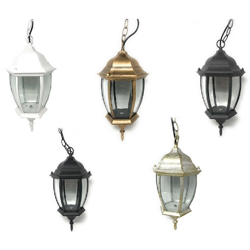 Trade Shop - Lanterna A Sospensione Da Soffitto Con Catena Lampada Giardino Attacco E27 Es40 -