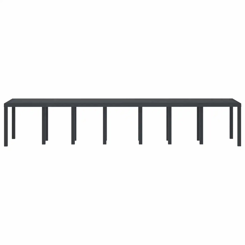 Tavolo da Giardino Antracite 400 x 100 x 73 cm polyrattan