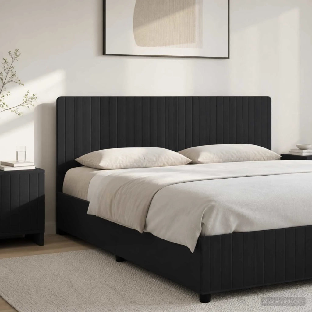 Testiera da Muro ZWOLLE Nero Legno ingegnerizzato 896486