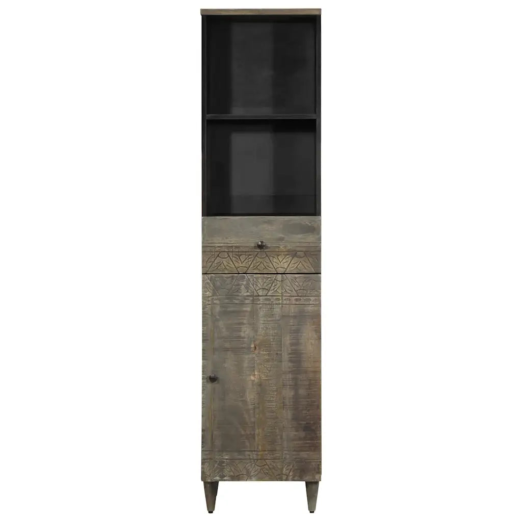 Mobile da Bagno | Armadio da bagno 38x33x160 cm in Legno Massello di Mango