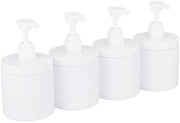 Set di flaconi per dispenser 4 pezzi 500 ml - Riutilizzabili - Materiale PET ecologico - Progettazione ergonomico - Adatto per shampoo/lotion - Alta qualità - Dispenser in plastica