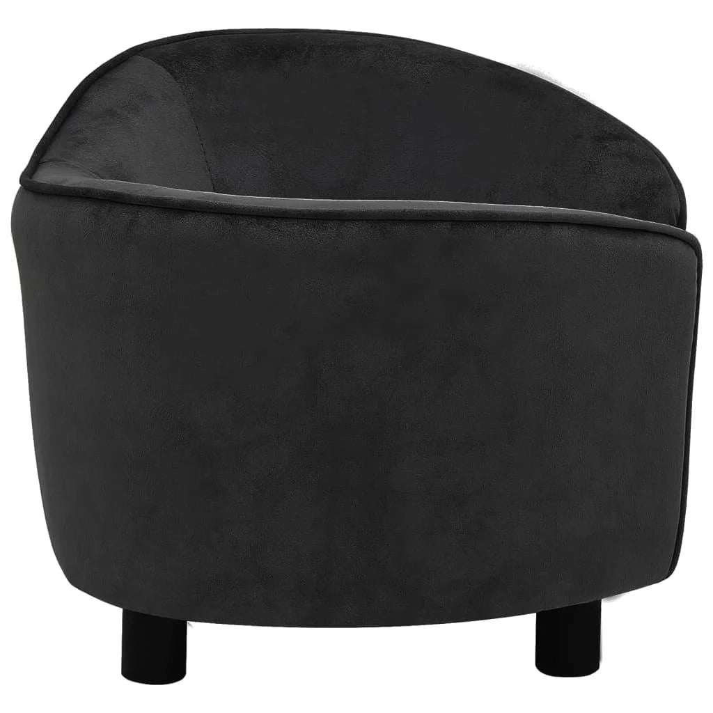 Divano per cani nero 69 cm peluche nero 02_0000203