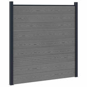 Pannello di Recinzione WPC e Alluminio Grigio
