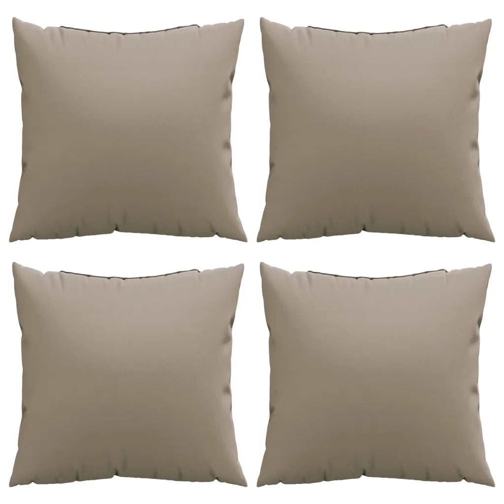 Cuscini per Divano 4 pz Tortora 40x40 cm in Tessuto